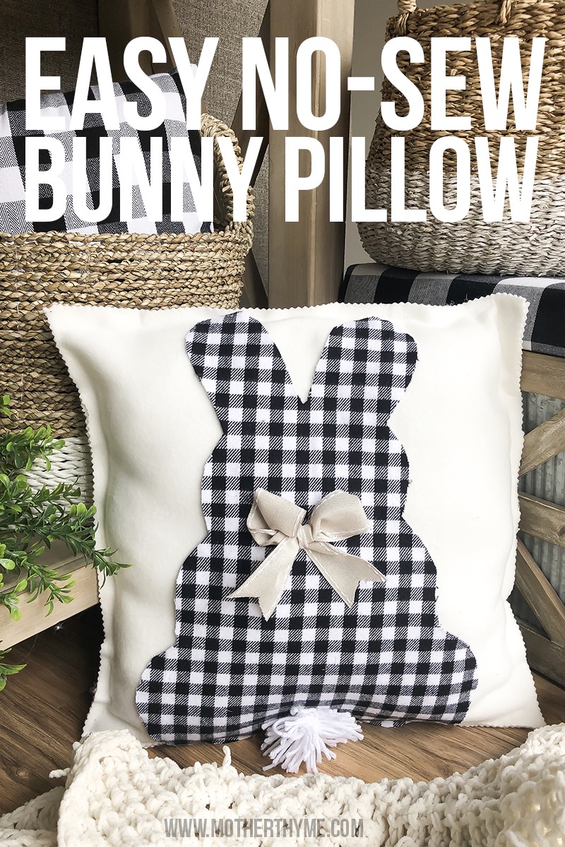 Easy No-Sew Bunny Pillow