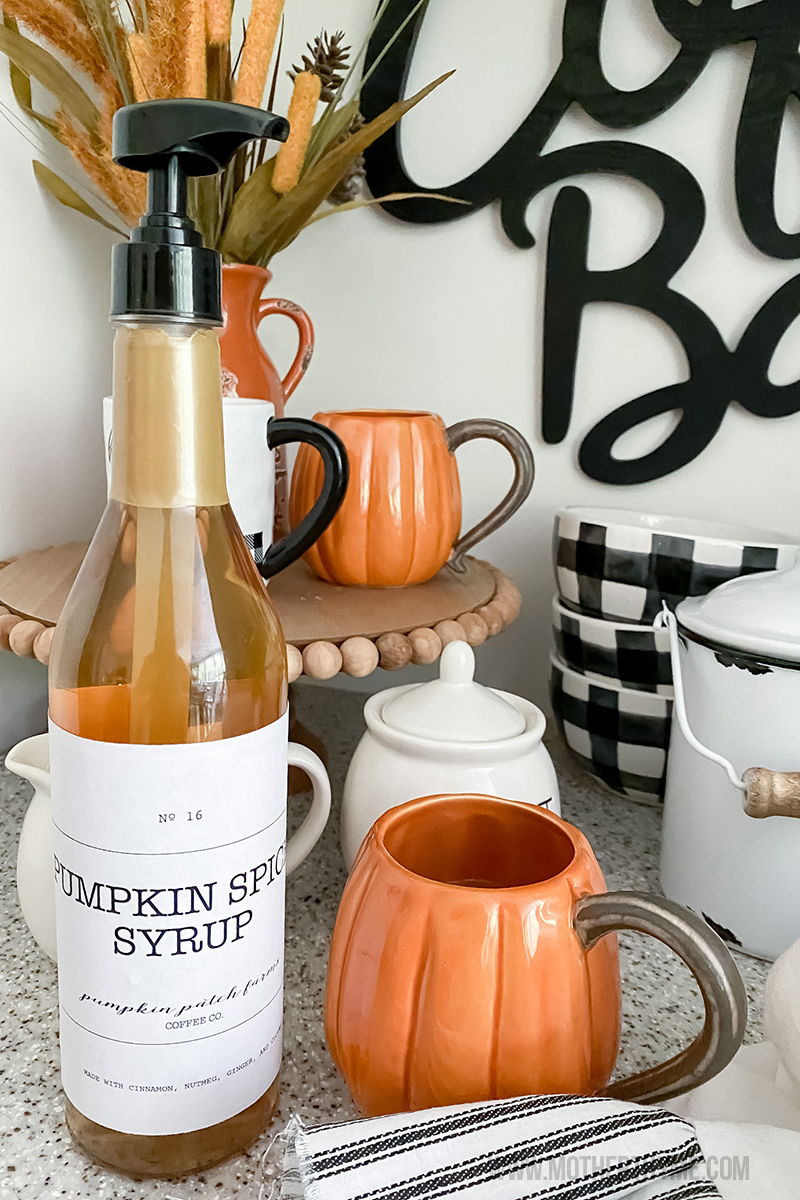 PUMPKIN SPICE SYRUP LABEL - FREE PRINTABLE