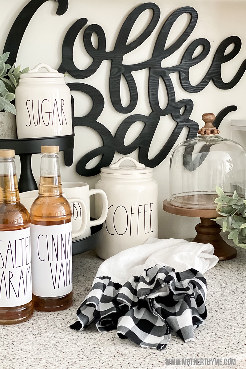 Farmhouse Inspired Coffee Syrup Labels – Free Printables