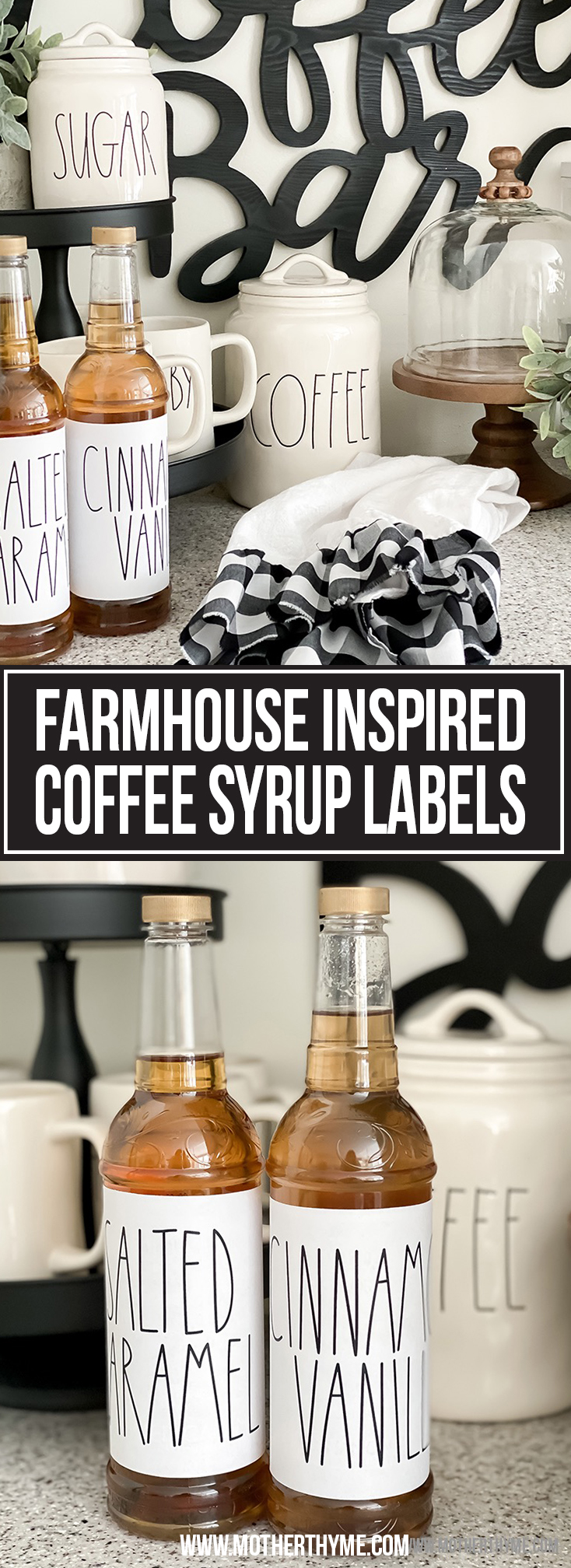 FARMHOUSE INSPIRED COFFEE SYRUP LABELS -FREE PRINTABLES
