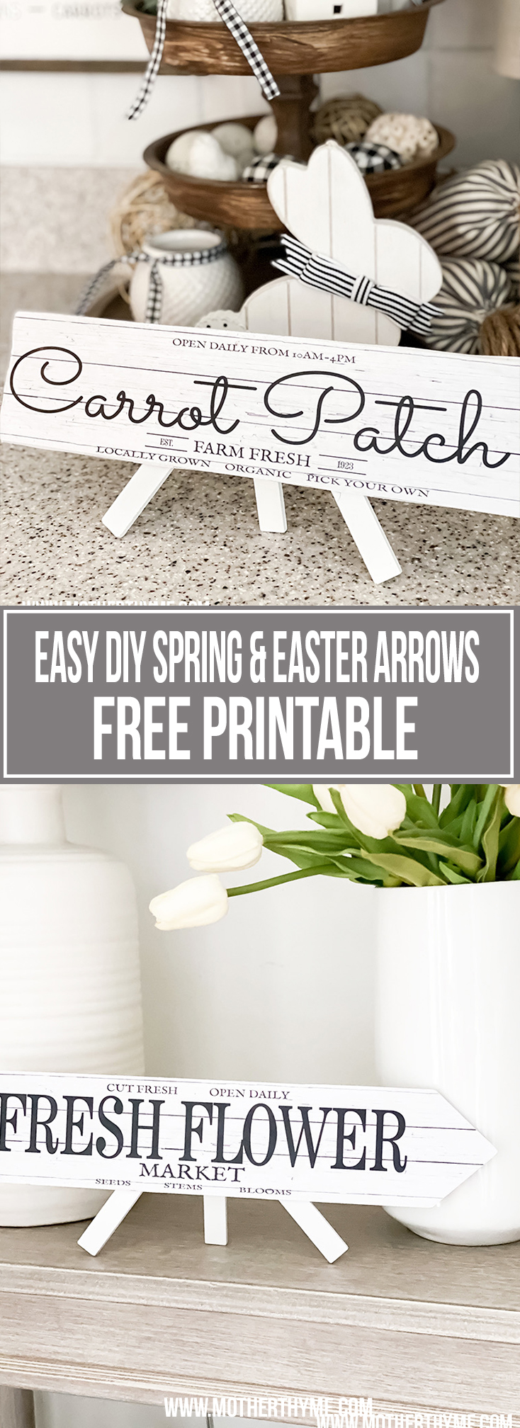 EASY DIY SPRING AND EASTER ARROWS WITH FREE PRINTABLES