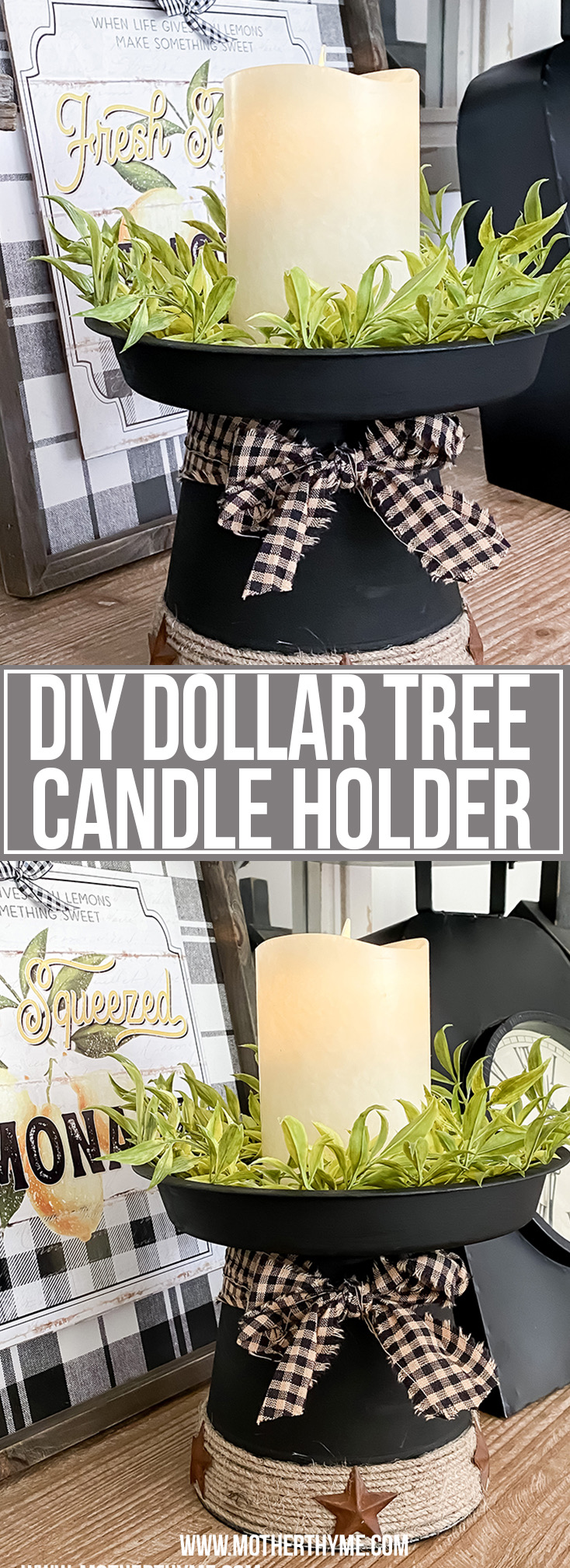 DIY DOLLAR TREE CANDLE HOLDER