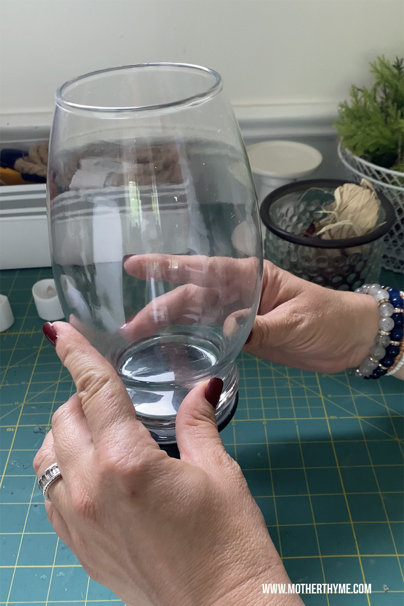 DIY Dollar Tree Glass Candle Holder