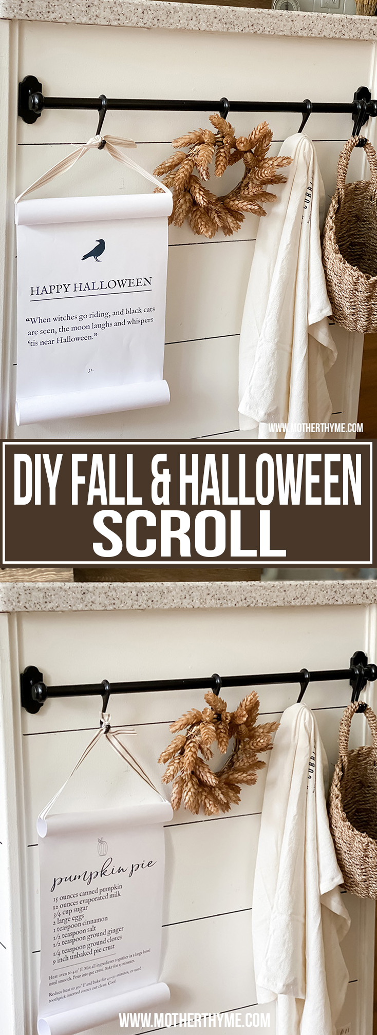 FALL AND HALLOWEEN SCROLL - FREE PRINTABLES