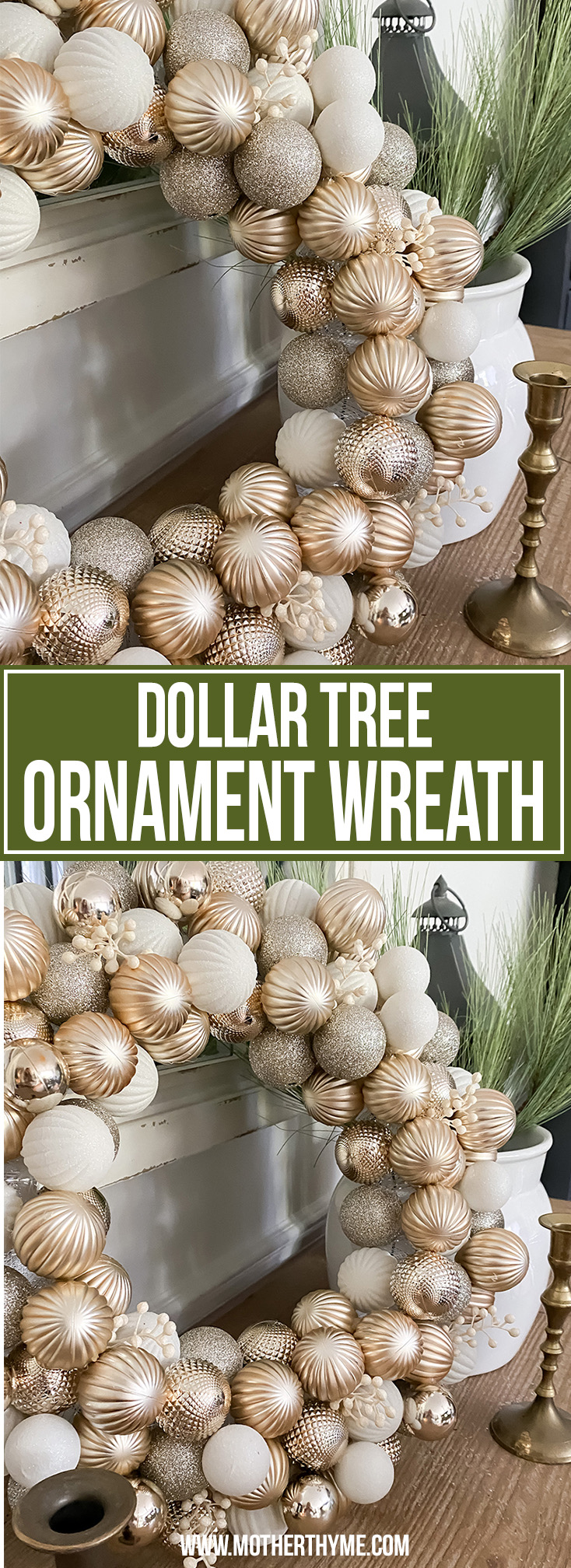 DOLLAR TREE ORNAMENT WREATH