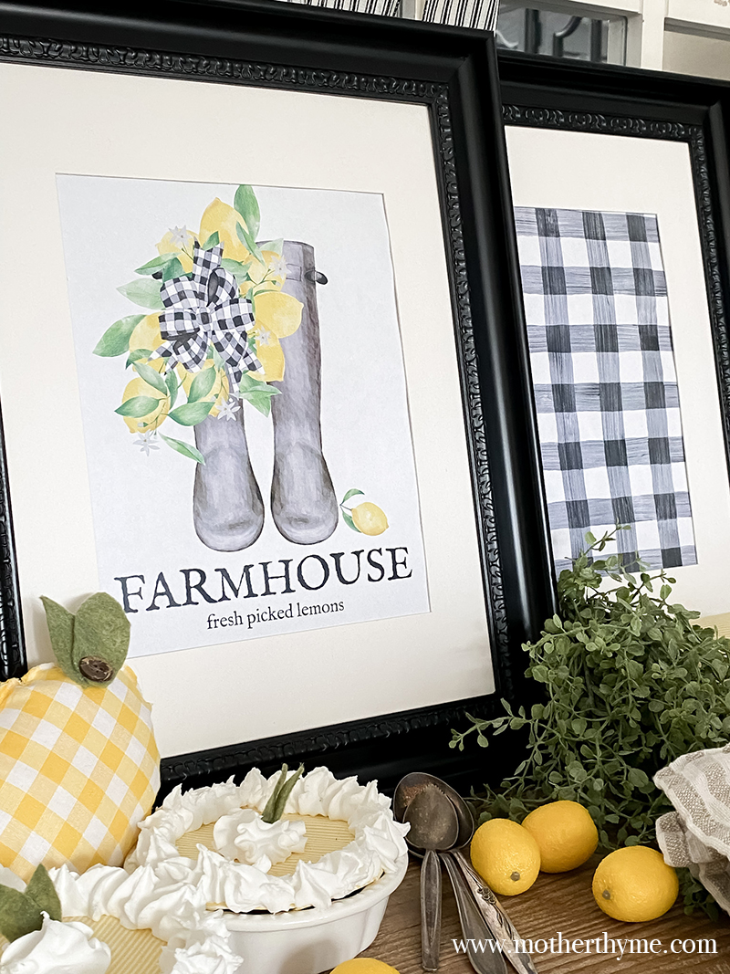 Free May Printable Collection – featuring lemons and buffalo check