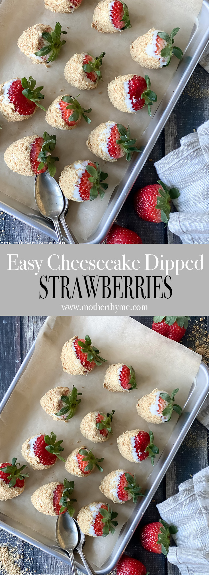 Easy Cheesecake Dipped Strawberries