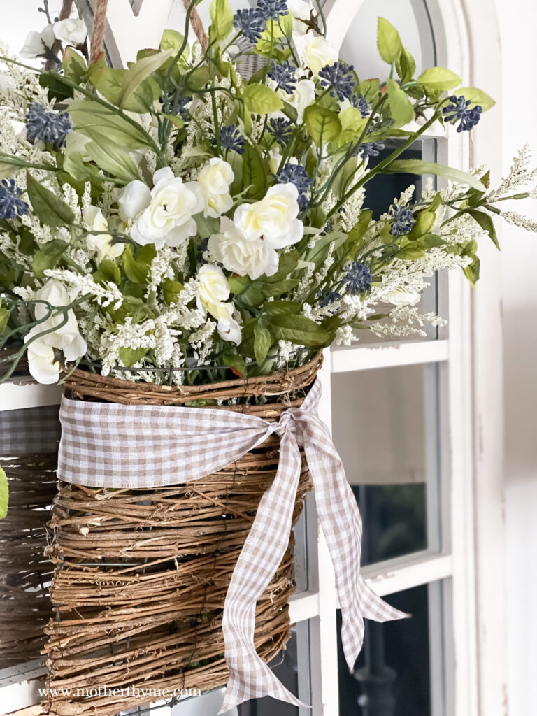 DIY SPRING FLORAL WALL BASKET (ALL THE SUPPLIES FROM HOBBY LOBBY)
