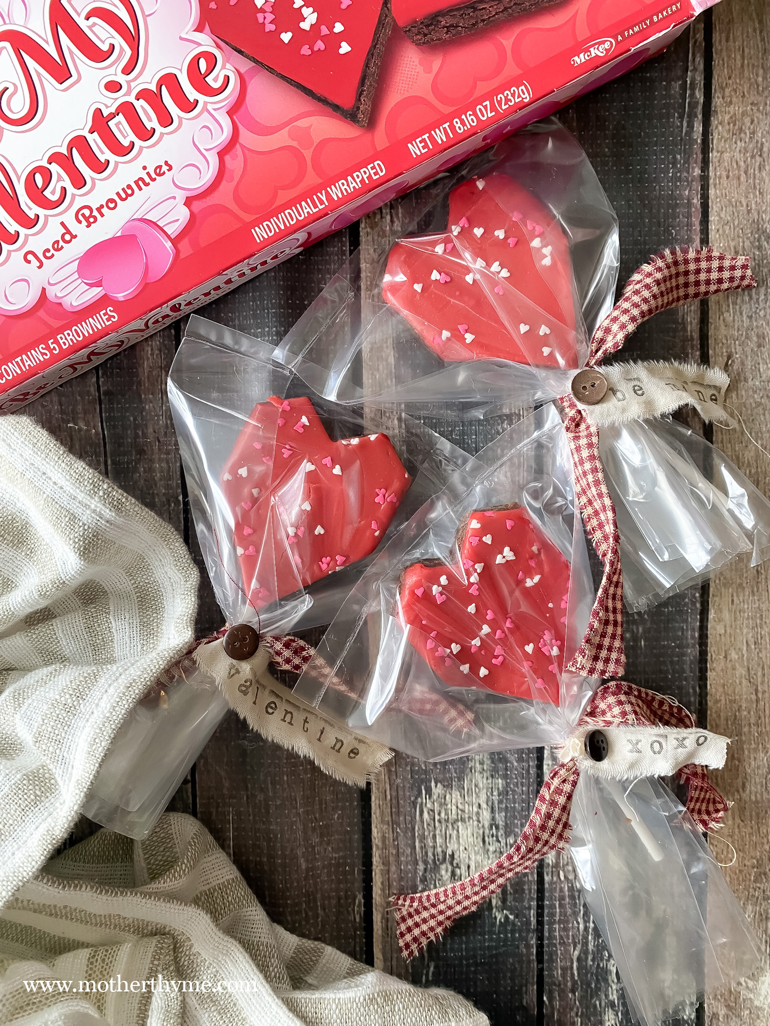 Easy Valentine’s Day Brownie Pops (using Little Debbie Heart Brownies)