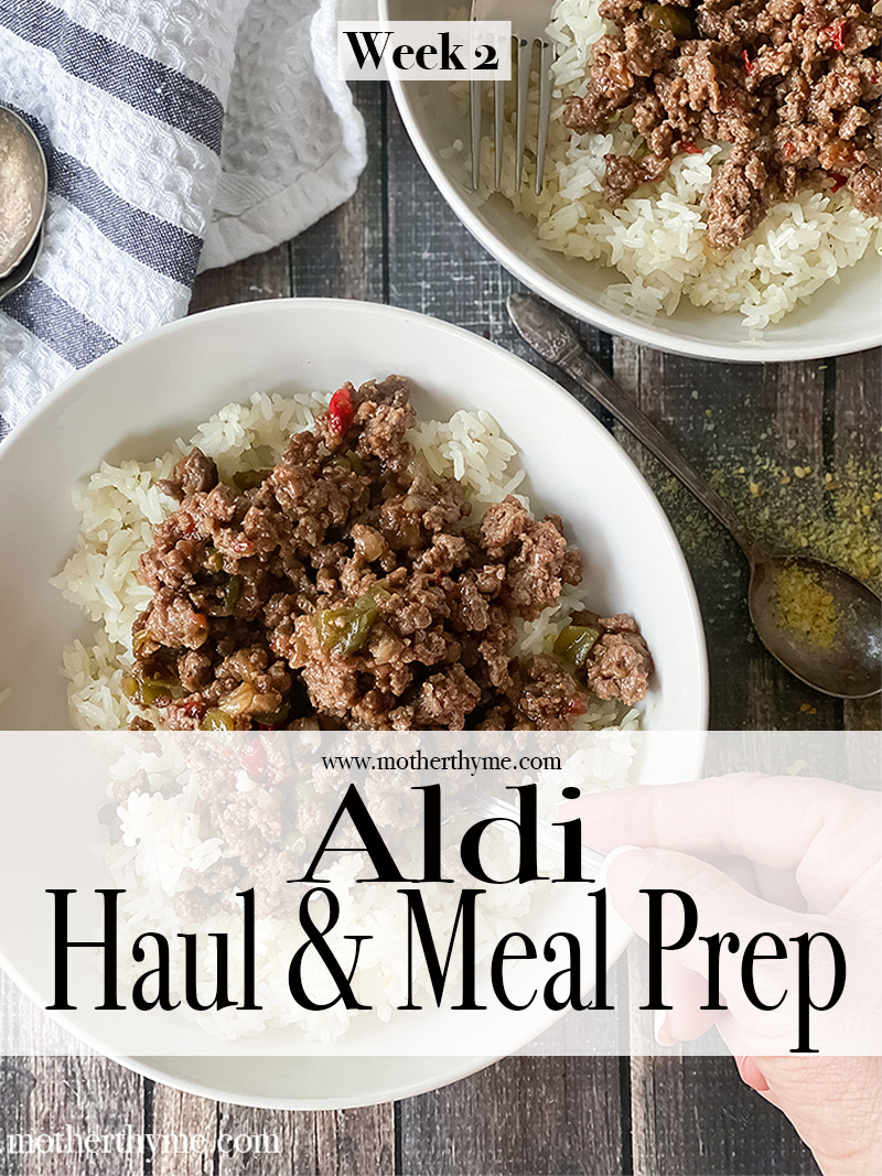 Aldi Haul and Meal Prep – Week 2